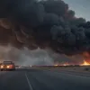 На німецькій трасі A57 поблизу Клеве раптово зайнявся автомобіль
