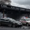 Драматична погоня в місті: Автомобіль з водієм під наркотиками зіткнувся з потягом